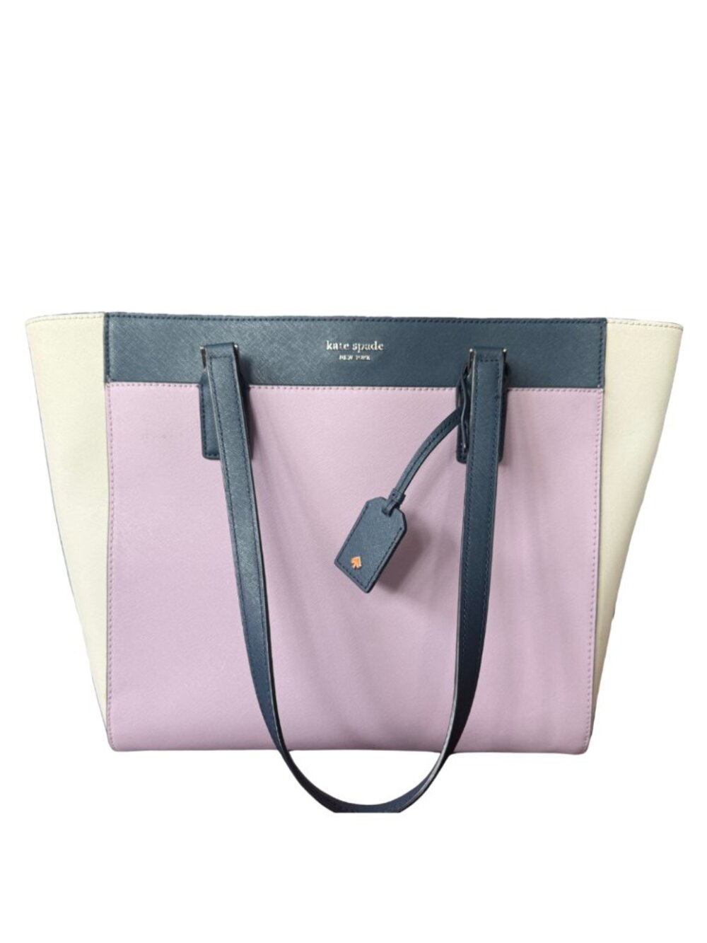 Kate Spade Cameron Laptop Tote Frozen Lilac Multi Colorblock Leather NWT